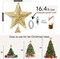 Christmas Tree Topper Star Gold, Christmas Tree Toppers with 50 Warm White LED Lights